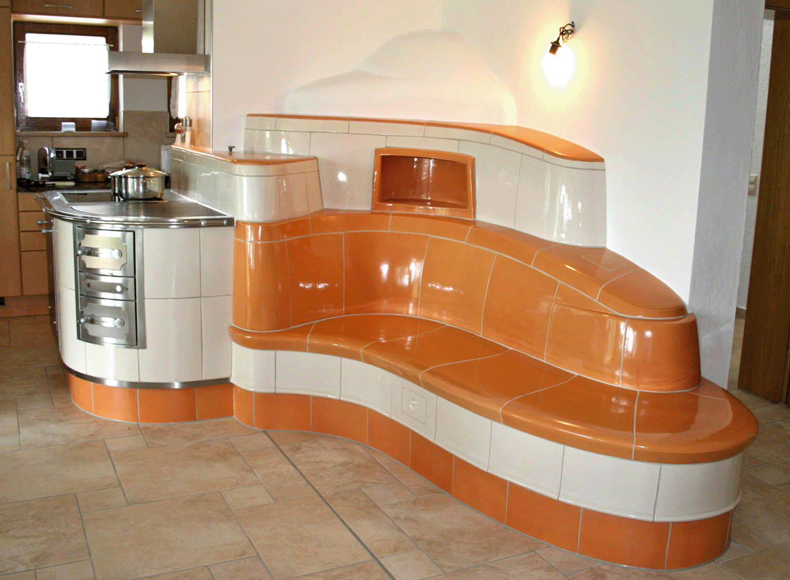 Küchenherd mit beheizter Sitzbank - privat